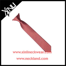 Beautiful Solid Color Polyester Clip-on Boy Tie